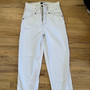 Abercrombie and Fitch White Wide Leg Jeans